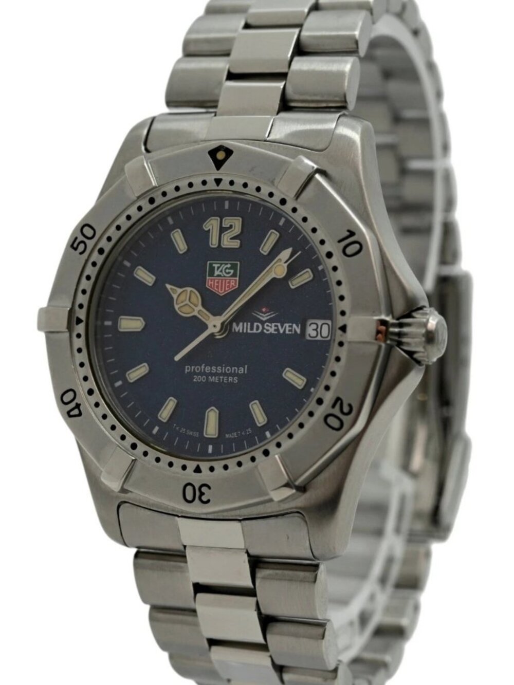 Tag Heuer 38mm Men's 2000 Series "Mild Seven" Blue Dial Swiss Watch Ref: WK1113!